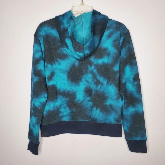 Champion blue & black Medium tie dye hoodie - Picture 2 of 4